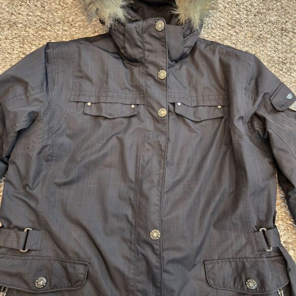 Killtec Womens Sz 18 Parka Sherpa lined Waterproof 8mm Breathable Faux Fur Hood - Picture 9 of 16